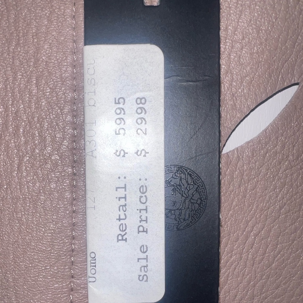 Versace leather new size 54 light brown real